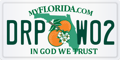 FL license plate DRPW02