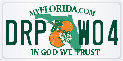 FL license plate DRPW04