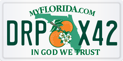 FL license plate DRPX42