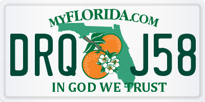 FL license plate DRQJ58