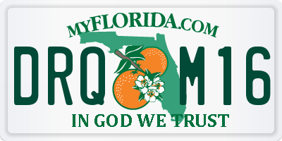 FL license plate DRQM16