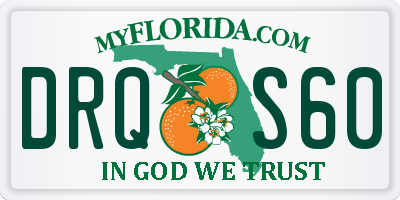 FL license plate DRQS60