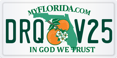 FL license plate DRQV25
