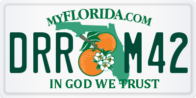 FL license plate DRRM42