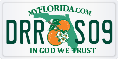 FL license plate DRRS09