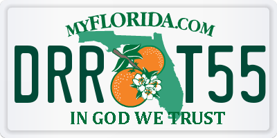 FL license plate DRRT55
