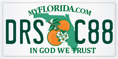 FL license plate DRSC88