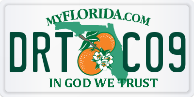 FL license plate DRTC09