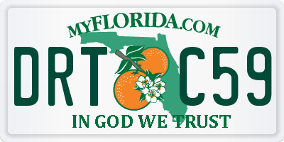 FL license plate DRTC59
