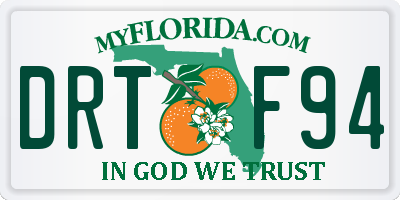 FL license plate DRTF94