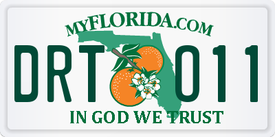 FL license plate DRTO11