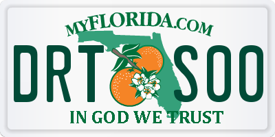 FL license plate DRTS00