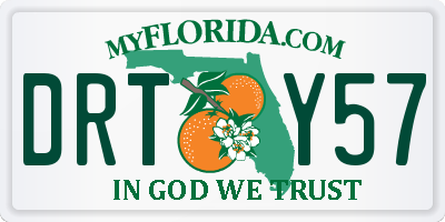 FL license plate DRTY57