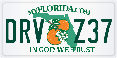 FL license plate DRVZ37