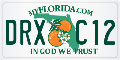 FL license plate DRXC12
