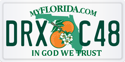 FL license plate DRXC48