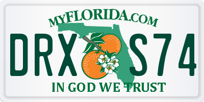 FL license plate DRXS74
