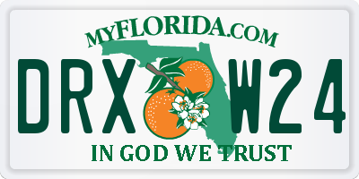 FL license plate DRXW24