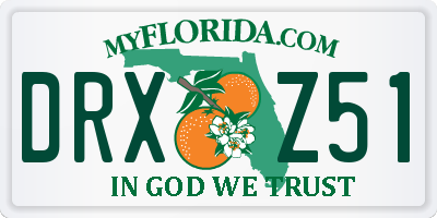 FL license plate DRXZ51