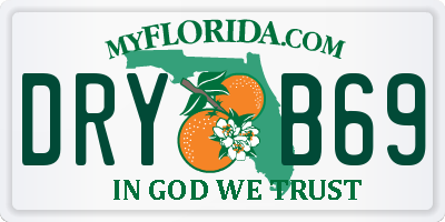 FL license plate DRYB69