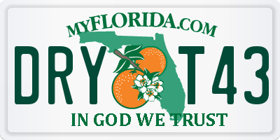 FL license plate DRYT43