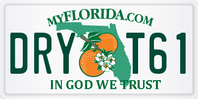 FL license plate DRYT61