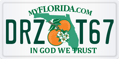 FL license plate DRZT67