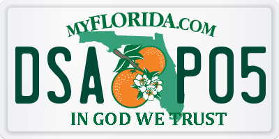 FL license plate DSAP05