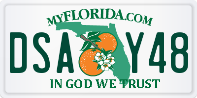 FL license plate DSAY48