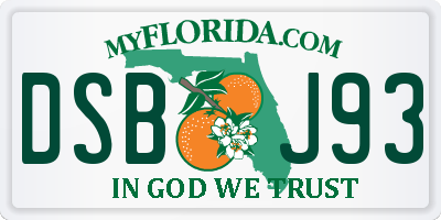 FL license plate DSBJ93