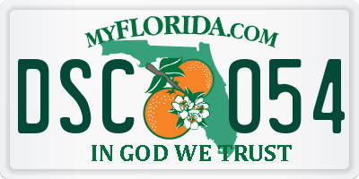 FL license plate DSCO54