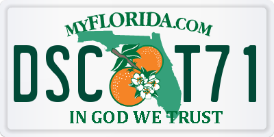 FL license plate DSCT71