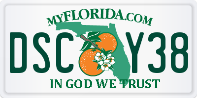 FL license plate DSCY38