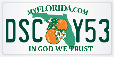 FL license plate DSCY53