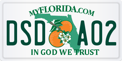 FL license plate DSDA02