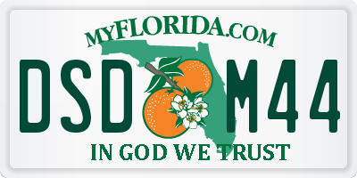 FL license plate DSDM44