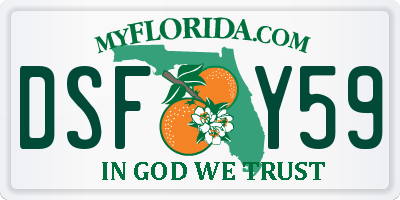 FL license plate DSFY59
