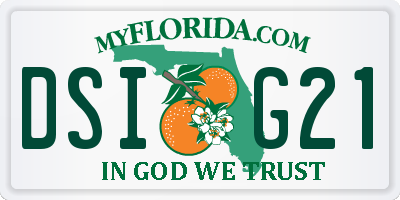 FL license plate DSIG21