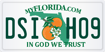 FL license plate DSIH09