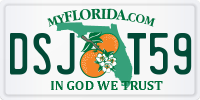 FL license plate DSJT59