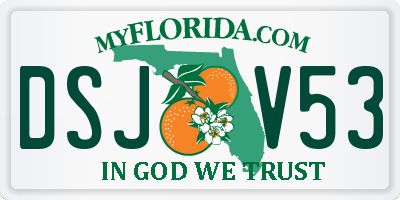 FL license plate DSJV53