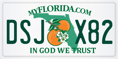 FL license plate DSJX82