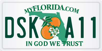 FL license plate DSKA11