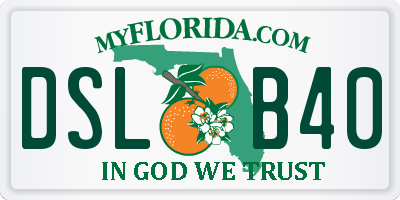 FL license plate DSLB40