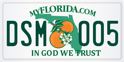 FL license plate DSMO05