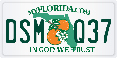 FL license plate DSMQ37