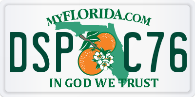 FL license plate DSPC76