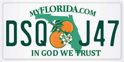 FL license plate DSQJ47
