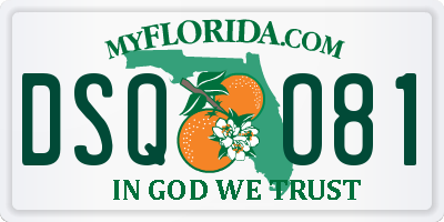 FL license plate DSQO81