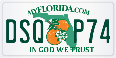 FL license plate DSQP74